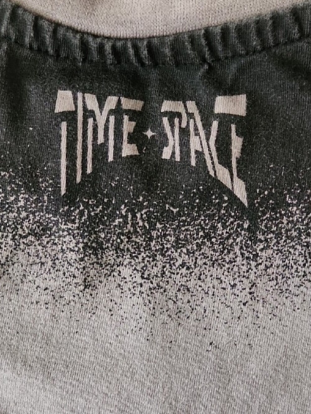 Time + Space Short-Sleeve Crew Tee in Taupe with Black Embroidered Accents 2XL - Picture 11 of 13